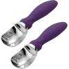 imageSpring Chef Ice Cream Scoop with Soft Grip Handle Professional Heavy Duty Sturdy Scooper Premium Kitchen Tool for Cookie Dough Gelato Sorbet MangoPurple
