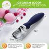 imageSpring Chef Ice Cream Scoop with Soft Grip Handle Professional Heavy Duty Sturdy Scooper Premium Kitchen Tool for Cookie Dough Gelato Sorbet MangoSapphire