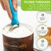 imageSpring Chef Ice Cream Scoop with Soft Grip Handle Professional Heavy Duty Sturdy Scooper Premium Kitchen Tool for Cookie Dough Gelato Sorbet MangoTeal