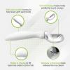 imageSpring Chef Ice Cream Scoop with Soft Grip Handle Professional Heavy Duty Sturdy Scooper Premium Kitchen Tool for Cookie Dough Gelato Sorbet MangoWhite