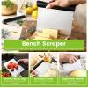 imageSpring Chef Large Dough Blender ampamp Biscuit Cutter Set Heavy Duty Stainless Steel Professional Pastry Cutter Soft Grip BlackDough Blender  Bench Scraper