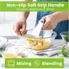 imageSpring Chef Large Dough Blender ampamp Biscuit Cutter Set Heavy Duty Stainless Steel Professional Pastry Cutter Soft Grip BlackDough Blender  Bench Scraper