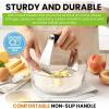 imageSpring Chef Large Dough Blender ampamp Biscuit Cutter Set Heavy Duty Stainless Steel Professional Pastry Cutter Soft Grip BlackDough Blender  Biscuit Cutter