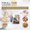 imageSpring Chef Magnetic Ice Scoop for Freezer  BPAFree FlexiPlastic Popcorn Scoop with Soft Grip Handle  Dishwasher Safe Ice Scooper  Kitchen Food Scooper for Flour Grains Candy Pet Food  BlackBlue Aqua Sky