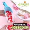 imageSpring Chef Magnetic Ice Scoop for Freezer  BPAFree FlexiPlastic Popcorn Scoop with Soft Grip Handle  Dishwasher Safe Ice Scooper  Kitchen Food Scooper for Flour Grains Candy Pet Food  BlackBlue Aqua Sky