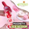 imageSpring Chef Magnetic Ice Scoop for Freezer  BPAFree FlexiPlastic Popcorn Scoop with Soft Grip Handle  Dishwasher Safe Ice Scooper  Kitchen Food Scooper for Flour Grains Candy Pet Food  BlackRed