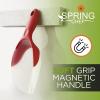 imageSpring Chef Magnetic Ice Scoop for Freezer  BPAFree FlexiPlastic Popcorn Scoop with Soft Grip Handle  Dishwasher Safe Ice Scooper  Kitchen Food Scooper for Flour Grains Candy Pet Food  BlackRed