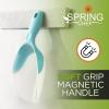 imageSpring Chef Magnetic Ice Scoop for Freezer  BPAFree FlexiPlastic Popcorn Scoop with Soft Grip Handle  Dishwasher Safe Ice Scooper  Kitchen Food Scooper for Flour Grains Candy Pet Food  BlackBlue Aqua Sky
