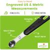 imageSpring Chef Magnetic Measuring Cups ampamp Spoons Set Patent Pending Strong N45 Magnets Heavy Duty Stainless Steel Fits in Spice Jars for Baking ampamp Cooking BPA Free Round Set of 15 with Leveler BlackMagnetic Spoons  Set of 8