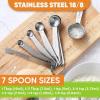 imageSpring Chef Magnetic Measuring Cups ampamp Spoons Set Patent Pending Strong N45 Magnets Heavy Duty Stainless Steel Fits in Spice Jars for Baking ampamp Cooking BPA Free Round Set of 15 with Leveler BlackCups  Spoons  Set of 15