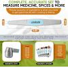imageSpring Chef Magnetic Measuring Cups ampamp Spoons Set Patent Pending Strong N45 Magnets Heavy Duty Stainless Steel Fits in Spice Jars for Baking ampamp Cooking BPA Free Set of 15 with Leveler MulticolorBlue Aqua Sky