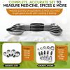 imageSpring Chef Magnetic Measuring Cups ampamp Spoons Set Patent Pending Strong N45 Magnets Heavy Duty Stainless Steel Fits in Spice Jars for Baking ampamp Cooking BPA Free Set of 15 with Leveler MulticolorBlack