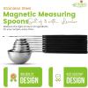 imageSpring Chef Magnetic Measuring Cups ampamp Spoons Set Patent Pending Strong N45 Magnets Heavy Duty Stainless Steel Fits in Spice Jars for Baking ampamp Cooking BPA Free Round Set of 15 with Leveler BlackMagnetic Spoons  Set of 8