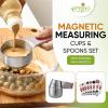 imageSpring Chef Magnetic Measuring Cups ampamp Spoons Set Patent Pending Strong N45 Magnets Heavy Duty Stainless Steel Fits in Spice Jars for Baking ampamp Cooking BPA Free Set of 15 with Leveler MulticolorRed