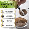 imageSpring Chef Magnetic Measuring Cups ampamp Spoons Set of 15 with Leveler Black ampamp Stainless Steel Large Box Grater with Handle  2 Product Bundle