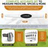 imageSpring Chef Magnetic Measuring Cups ampamp Spoons Set of 15 with Leveler Black ampamp Stainless Steel Large Box Grater with Handle  2 Product Bundle