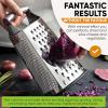 imageSpring Chef Magnetic Measuring Cups ampamp Spoons Set of 15 with Leveler Black ampamp Stainless Steel Large Box Grater with Handle  2 Product Bundle