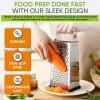 imageSpring Chef Magnetic Measuring Cups ampamp Spoons Set of 15 with Leveler Black ampamp Stainless Steel Large Box Grater with Handle  2 Product Bundle