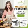 imageSpring Chef Magnetic Measuring Cups ampamp Spoons Set of 15 with Leveler ampamp Stainless Steel Dough Blender ampamp Pastry Cutter Tool  2 Product Bundle  Black