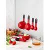imageSpring Chef Magnetic Measuring Cups and Spoons Set of 9 Nesting Kitchen Tool with Easy to Read Markings for Measuring Dry or Liquid Ingredient BPA Free BlackRed