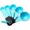 imageSpring Chef Magnetic Measuring Cups and Spoons Set of 9 Nesting Kitchen Tool with Easy to Read Markings for Measuring Dry or Liquid Ingredient BPA Free BlackBlue Aqua Sky