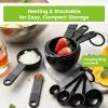 imageSpring Chef Magnetic Measuring Cups and Spoons Set of 9 Nesting Kitchen Tool with Easy to Read Markings for Measuring Dry or Liquid Ingredient BPA Free BlackBlack