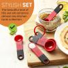 imageSpring Chef Magnetic Measuring Cups and Spoons Set of 9 Nesting Kitchen Tool with Easy to Read Markings for Measuring Dry or Liquid Ingredient BPA Free BlackRed