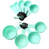 imageSpring Chef Magnetic Measuring Cups and Spoons Set of 9 Nesting Kitchen Tool with Easy to Read Markings for Measuring Dry or Liquid Ingredient BPA Free BlackMint