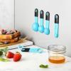 imageSpring Chef Magnetic Measuring Cups and Spoons Set of 9 Nesting Kitchen Tool with Easy to Read Markings for Measuring Dry or Liquid Ingredient BPA Free BlackBlue Aqua Sky