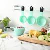 imageSpring Chef Magnetic Measuring Cups and Spoons Set of 9 Nesting Kitchen Tool with Easy to Read Markings for Measuring Dry or Liquid Ingredient BPA Free BlackMint