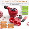 imageSpring Chef Magnetic Measuring Cups and Spoons Set of 9 Nesting Kitchen Tool with Easy to Read Markings for Measuring Dry or Liquid Ingredient BPA Free BlackRed