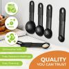 imageSpring Chef Magnetic Measuring Cups and Spoons Set of 9 Nesting Kitchen Tool with Easy to Read Markings for Measuring Dry or Liquid Ingredient BPA Free BlackBlack