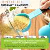 imageSpring Chef Magnetic Measuring Cups and Spoons Set of 9 Nesting Kitchen Tool with Easy to Read Markings for Measuring Dry or Liquid Ingredient BPA Free BlackBlue Aqua Sky