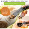imageSpring Chef Magnetic Measuring Cups and Spoons Set of 9 Nesting Kitchen Tool with Easy to Read Markings for Measuring Dry or Liquid Ingredient BPA Free BlackBlack