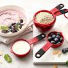imageSpring Chef Magnetic Measuring Cups and Spoons Set of 9 Nesting Kitchen Tool with Easy to Read Markings for Measuring Dry or Liquid Ingredient BPA Free BlackRed