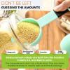 imageSpring Chef Magnetic Measuring Cups and Spoons Set of 9 Nesting Kitchen Tool with Easy to Read Markings for Measuring Dry or Liquid Ingredient BPA Free BlackMint