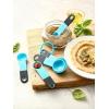 imageSpring Chef Magnetic Measuring Cups and Spoons Set of 9 Nesting Kitchen Tool with Easy to Read Markings for Measuring Dry or Liquid Ingredient BPA Free BlackBlue Aqua Sky