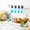 imageSpring Chef Magnetic Measuring Cups and Spoons Set of 9 Nesting Kitchen Tool with Easy to Read Markings for Measuring Dry or Liquid Ingredient BPA Free BlackBlue Aqua Sky