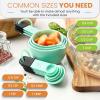 imageSpring Chef Magnetic Measuring Cups and Spoons Set of 9 Nesting Kitchen Tool with Easy to Read Markings for Measuring Dry or Liquid Ingredient BPA Free BlackMint
