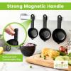 imageSpring Chef Magnetic Measuring Cups and Spoons Set of 9 Nesting Kitchen Tool with Easy to Read Markings for Measuring Dry or Liquid Ingredient BPA Free BlackBlack