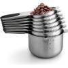 imageSpring Chef Magnetic Stainless Steel Measuring Cups Patent Pending Kitchen Tools with Easy to Read Markings for Measuring Dry or Liquid Ingredients Set of 7 BlackBlack