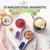 imageSpring Chef Magnetic Stainless Steel Measuring Cups Patent Pending Kitchen Tools with Easy to Read Markings for Measuring Dry or Liquid Ingredients Set of 7 BlackMountain Sunrise