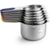 imageSpring Chef Magnetic Stainless Steel Measuring Cups Patent Pending Kitchen Tools with Easy to Read Markings for Measuring Dry or Liquid Ingredients Set of 7 BlackMountain Sunrise