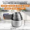 imageSpring Chef Magnetic Stainless Steel Measuring Cups Patent Pending Kitchen Tools with Easy to Read Markings for Measuring Dry or Liquid Ingredients Set of 7 BlackMountain Sunrise