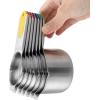 imageSpring Chef Magnetic Stainless Steel Measuring Cups Patent Pending Kitchen Tools with Easy to Read Markings for Measuring Dry or Liquid Ingredients Set of 7 BlackMulticolor