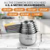imageSpring Chef Magnetic Stainless Steel Measuring Cups Patent Pending Kitchen Tools with Easy to Read Markings for Measuring Dry or Liquid Ingredients Set of 7 BlackMulticolor