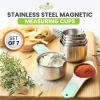 imageSpring Chef Magnetic Stainless Steel Measuring Cups Patent Pending Kitchen Tools with Easy to Read Markings for Measuring Dry or Liquid Ingredients Set of 7 BlackMint
