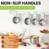 imageSpring Chef Magnetic Stainless Steel Measuring Cups Patent Pending Kitchen Tools with Easy to Read Markings for Measuring Dry or Liquid Ingredients Set of 7 BlackMint