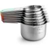 imageSpring Chef Magnetic Stainless Steel Measuring Cups Patent Pending Kitchen Tools with Easy to Read Markings for Measuring Dry or Liquid Ingredients Set of 7 BlackDesert Sunset