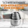imageSpring Chef Magnetic Stainless Steel Measuring Cups Patent Pending Kitchen Tools with Easy to Read Markings for Measuring Dry or Liquid Ingredients Set of 7 BlackDesert Sunset